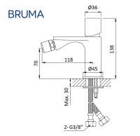 MEDIDAS MONOMANDO BIDE ADAGIO BRUMA